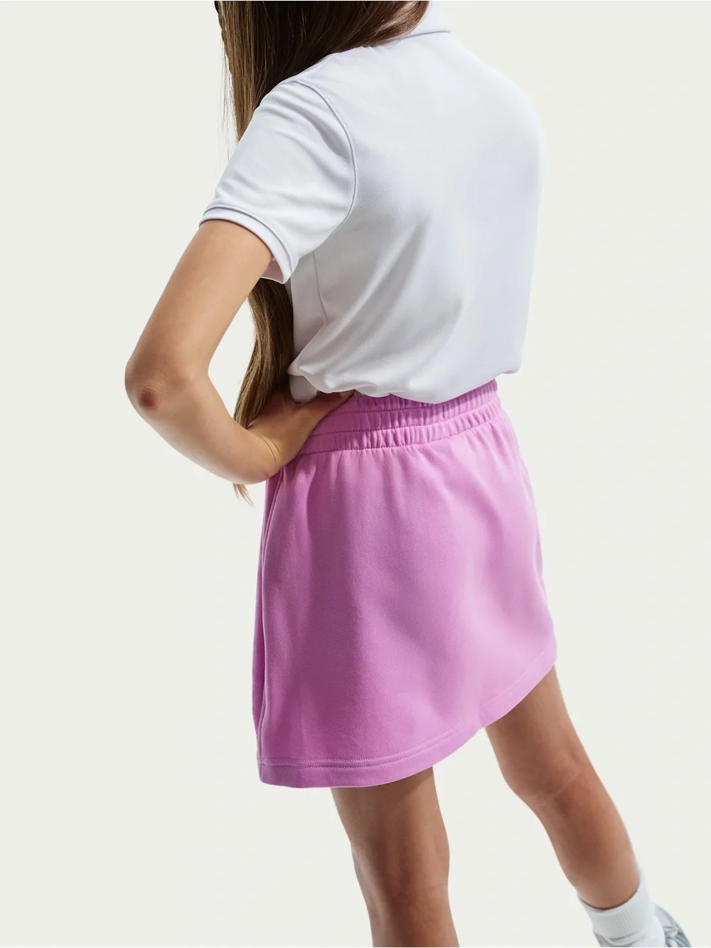 Nike Sportswear Club (Girls') French Terry Skirt Skort Pink “Magic Flamingo”